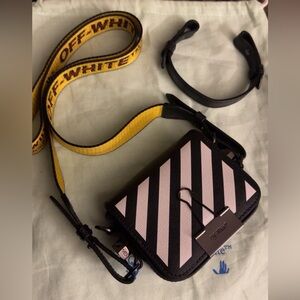 OFF-WHITEBlack & White Diag Baby Flap Bag